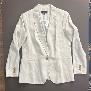 Talbots Light Beige Linen Blazer